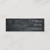 Handwriting Schlicht Grau Moderne Slim Feminine Mini Visitenkarte (Rückseite)