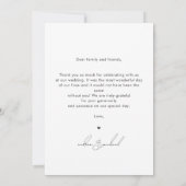 Handwriting Script Casino Vegas Wedding Dankeskarte (Rückseite)