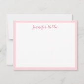 Handwriting Script Name Blank Rosa Vorlage Modern (Vorderseite)