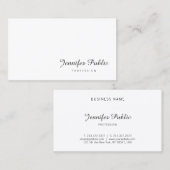 Handwriting Script Name Elegant Minimalistisch Mod Visitenkarte (Vorne/Hinten)