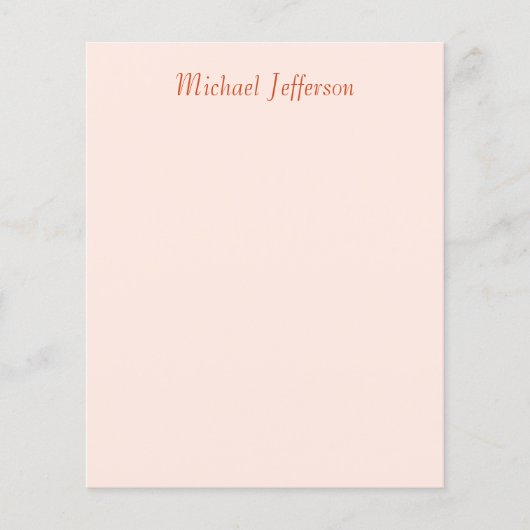 Handwriting Script Name Elegant Schlicht Flyer (Vorne)