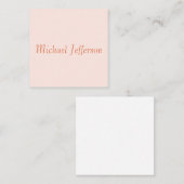 Handwriting Script Name Elegant Schlicht Simple Begleitkarte (Vorne/Hinten)