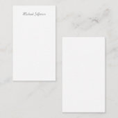 Handwriting Script Name Elegant Schlicht Simple Begleitkarte (Vorne/Hinten)