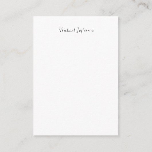 Handwriting Script Name Elegant Schlicht Simple Begleitkarte (Vorderseite)