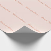 Handwriting Script Name Elegant Schlicht Simple Geschenkpapier (Ecke)