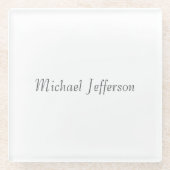 Handwriting Script Name Elegant Schlicht Simple Glasuntersetzer (Vorderseite)