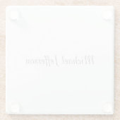 Handwriting Script Name Elegant Schlicht Simple Glasuntersetzer (Rückseite)
