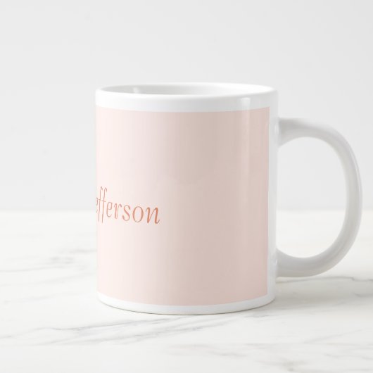 Handwriting Script Name Elegant Schlicht Simple Jumbo-Tasse (Rechts)