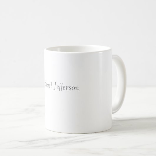 Handwriting Script Name Elegant Schlicht Simple Kaffeetasse (VorderseiteRechts)