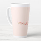 Handwriting Script Name Elegant Schlicht Simple Milchtasse (Linke Ecke)