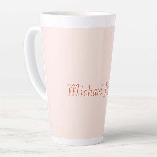 Handwriting Script Name Elegant Schlicht Simple Milchtasse (Linke Ecke)