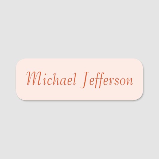 Handwriting Script Name Elegant Schlicht Simple Namensschild (Vorderseite)