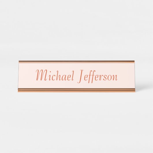 Handwriting Script Name Elegant Schlicht Simple Schreibtischnamensplakette (Vorderseite )