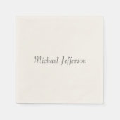 Handwriting Script Name Elegant Schlicht Simple Serviette (Vorderseite)