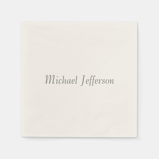 Handwriting Script Name Elegant Schlicht Simple Serviette (Vorderseite)