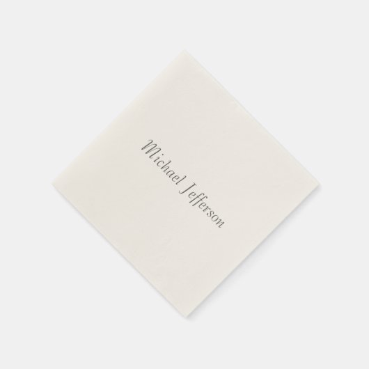 Handwriting Script Name Elegant Schlicht Simple Serviette (Ecke)