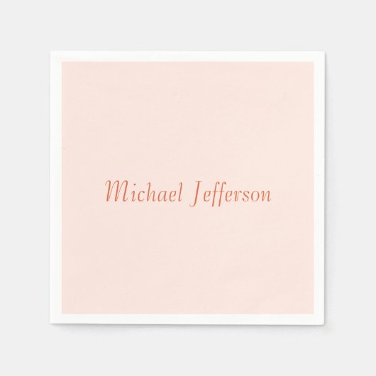 Handwriting Script Name Elegant Schlicht Simple Serviette (Vorderseite)