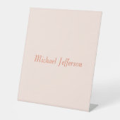 Handwriting Script Name Elegant Schlicht Simple Sockelschild (Vorderseite)