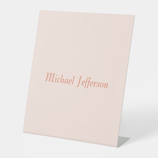 Handwriting Script Name Elegant Schlicht Simple Sockelschild (Vorderseite)