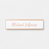 Handwriting Script Name Elegant Schlicht Simple Türschild (Vorderseite )