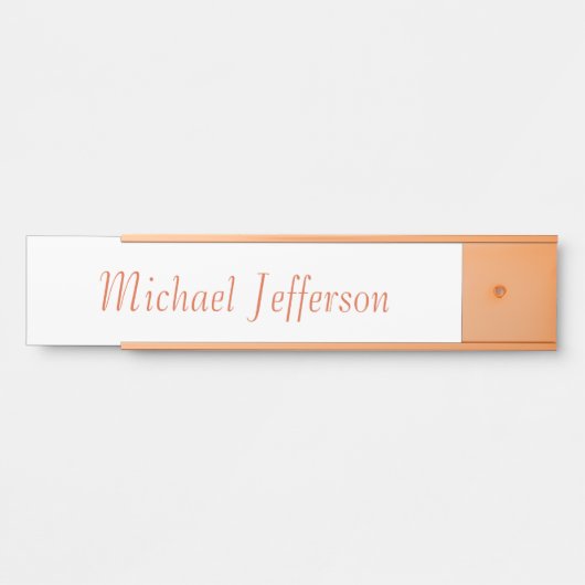 Handwriting Script Name Elegant Schlicht Simple Türschild (Vorderseite )
