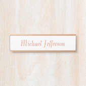 Handwriting Script Name Elegant Schlicht Simple Türschild (Vorderseite )