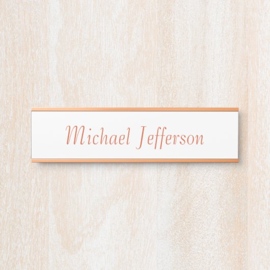 Handwriting Script Name Elegant Schlicht Simple Türschild (Vorderseite )