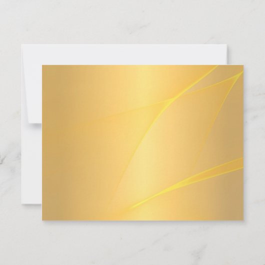 Handwriting Script Name Gold Hintergrundvorlage Mitteilungskarte (Rückseite)