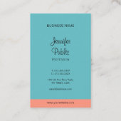 Handwriting Script Name Trending Modern Elegante Visitenkarte (Rückseite)