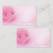 Handwriting Script Name Watercolor Pink Rose Chic Mitteilungskarte (Vorne/Hinten)