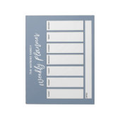 Handwriting Simple Weekekly Planner Denim Blue Notizblock (Rotiert)