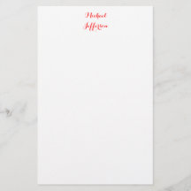 Handwriting-Skript Elegant Schlicht Simple Red Whi