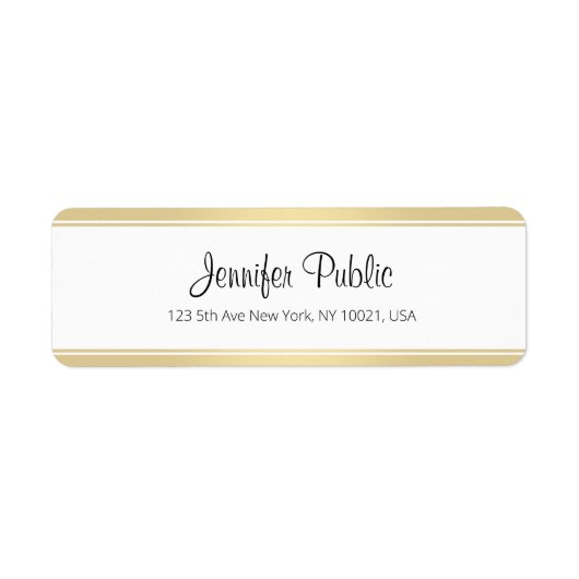 Handwriting-Skript Elegante Simple Template Gold (Vorne)