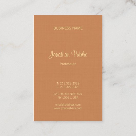 Handwriting-Skriptname Beruflich Luxus Visitenkarte (Rückseite)