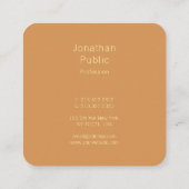 Handwriting-Skriptname Elegante Vorlage Moderne Quadratische Visitenkarte (Rückseite)