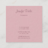 Handwriting-Skriptname Moderne elegante Vorlage Quadratische Visitenkarte (Rückseite)