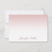 Handwriting-Skriptname Rose Gold-Vorlage Mitteilungskarte (Vorderseite)