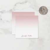 Handwriting-Skriptname Trendy-Rose Gold-Vorlage Mitteilungskarte (Vorderseite/Rückseite Beispiel)