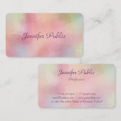 Handwriting Skriptvorlage Moderne elegante Farben Visitenkarte (Vorne/Hinten)