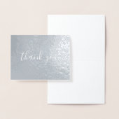 Handwriting Style Calligrafy Danke Silver Folienkarte (Anzeige)