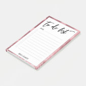 Handwriting To Do List Glitzer Bokeh Rose Gold Post-it Klebezettel (angewinkelt)