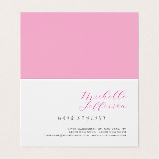 Handwriting Trendy Faltes Skripthandschrift für Ha Visitenkarten (Außenseite Aufgefaltet)