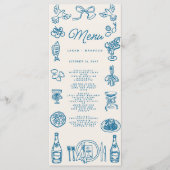 Handwriting Typografy Retro Wedding Menu Menükarte (Vorderseite)