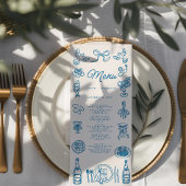 Handwriting Typografy Retro Wedding Menu Menükarte