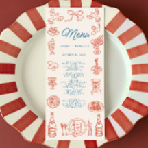 Handwriting Typografy Retro Wedding Menu