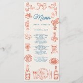 Handwriting Typografy Retro Wedding Menu Menükarte (Vorderseite)