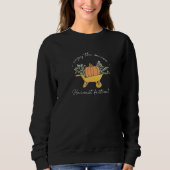 Handwriting und Pumpkin-Herbstlaub Sweatshirt (Vorderseite)