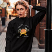 Handwriting und Pumpkin-Herbstlaub Sweatshirt