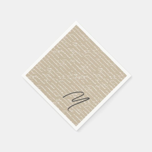 Handwriting Urheber-Bücher Romantik Serviette (Ecke)