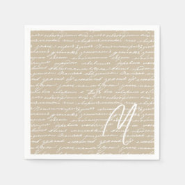 Handwriting Urheber-Bücher Romantik Serviette